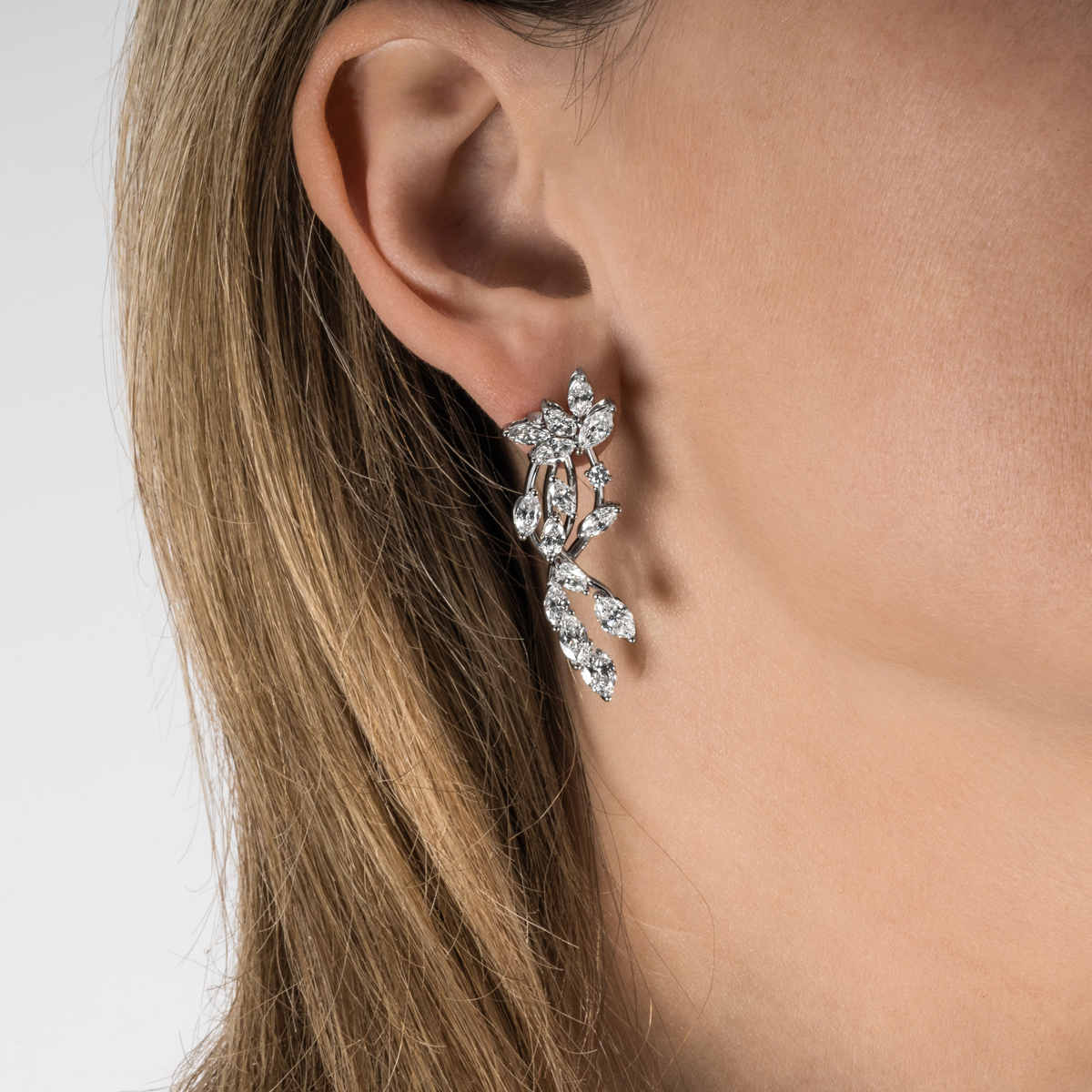 White Gold Diamond Drop Earrings 8.36ct TDW